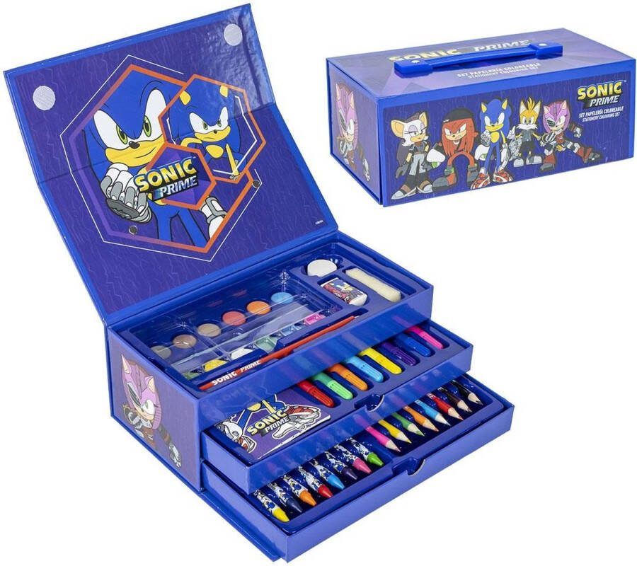 Sonic the Hedgehog Tekenen Knutselen Tekendoos Jongens Meisjes 44 Pieces