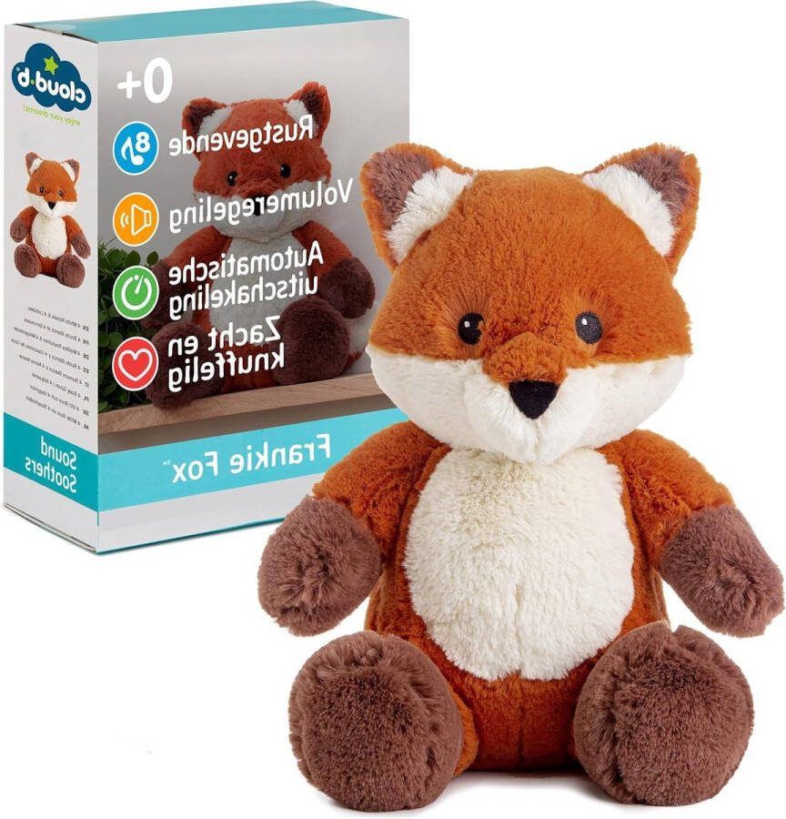 Soothing Sound Machine Schattig knuffeldier met 4 soorten witte ruis en 4 slaapliedjes Automatisch uitschakelen Frankie de vos