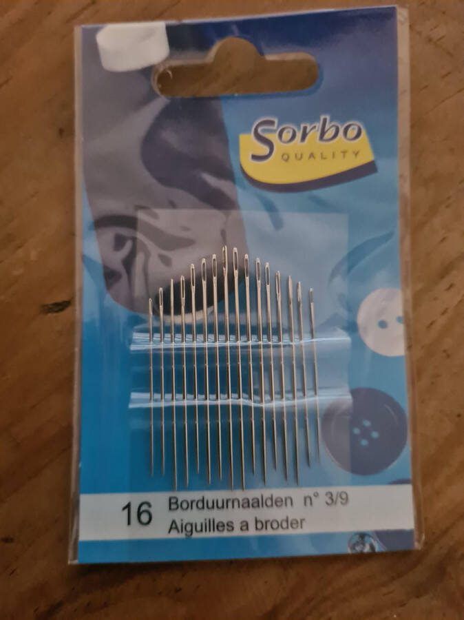 Sorbo 16 stuks borduurnaalden N3 9