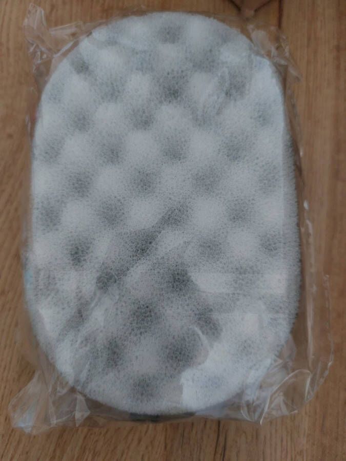 Source balance Badspons met witte scrubzijde met koord 8x15cm
