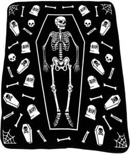 Sourpuss Skeleton fleece dekentje gothic