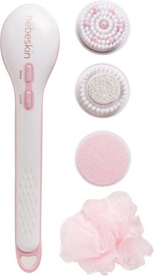 Versteeg Spa Brush Van Doucheborstel Mini Spa 5 Borstels Massage Scrub Tool Badborstel Rug Roze Wit