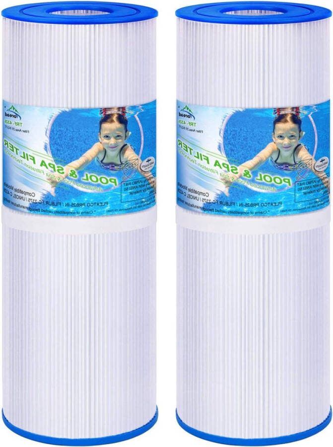 Spa-filter vervanging voor hot tubs Pleatco PRB25-IN Unicel C-4326 FC-2375 25 sq ft Pentair R173434 Waterway 817-5000 Dynamic RDC-25 5 x 13 spafilter 2 cartridges Jacuzzi filter
