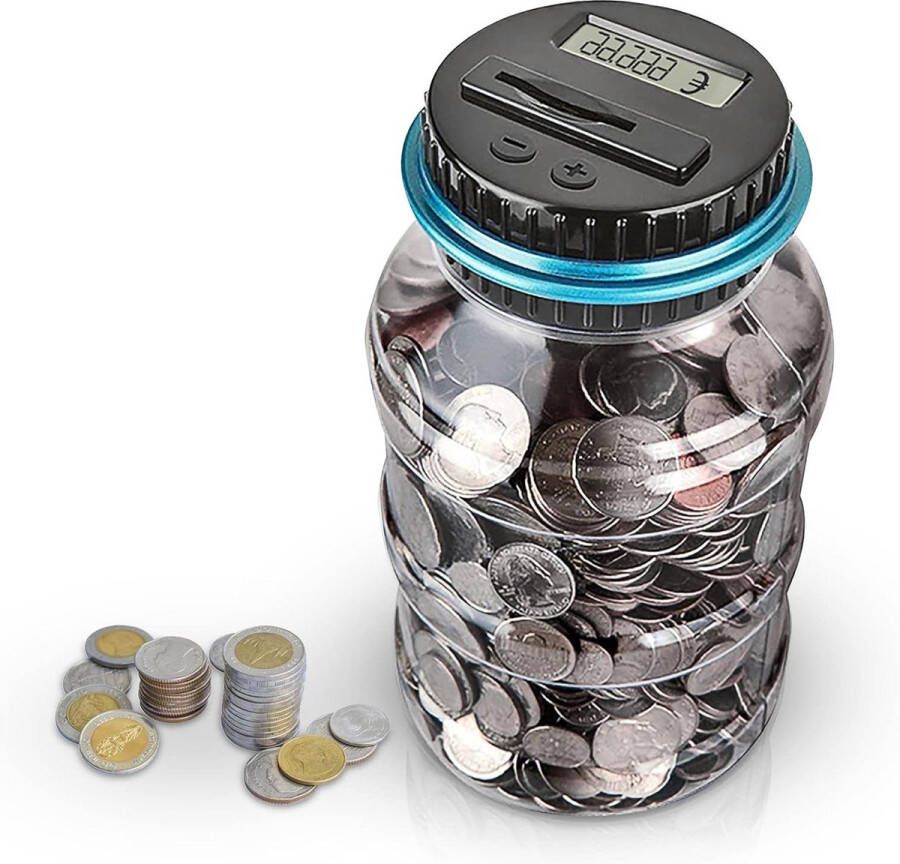 Spaarpot Digitale muntteller 18 l elektrisch met teller voor kinderen en volwassenen Automatische muntenbank met lcd-display