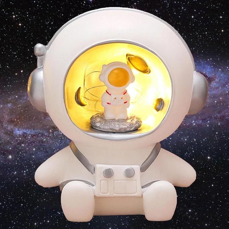 Spaarpot Kinderen Astronaut Figuur Ornament Hars Astronaut Planeet Standbeelden-Spaarpot Ruimte Cadeaus Verjaardag