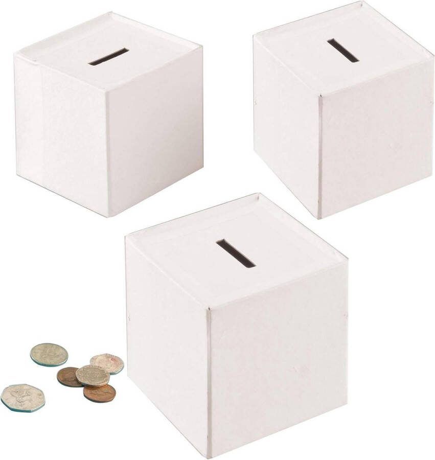 Spaarpot Kinderen Spaarpot 3 Stuks Vierkante Spaarpotjes Knutselspullen Knutselsets