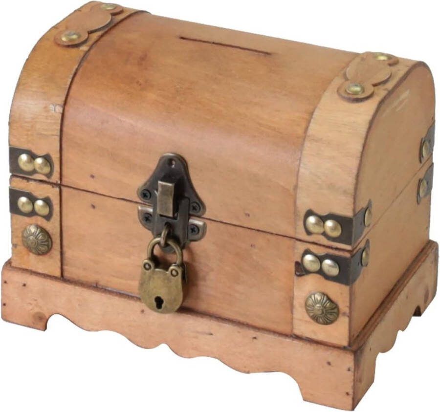 Spaarpot Spaarkistje 18 5 x 12 x 14 cm Hout