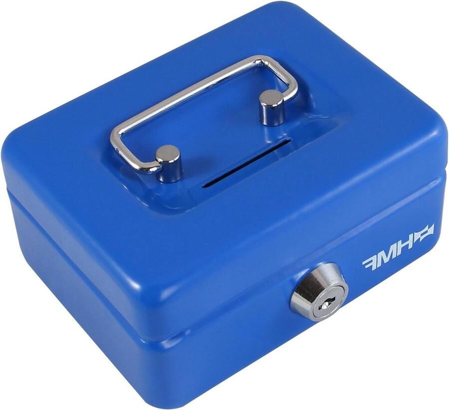Spaarpot voor kinderen afsluitbaar gleuf 125 x 95 x 6 cm blauw