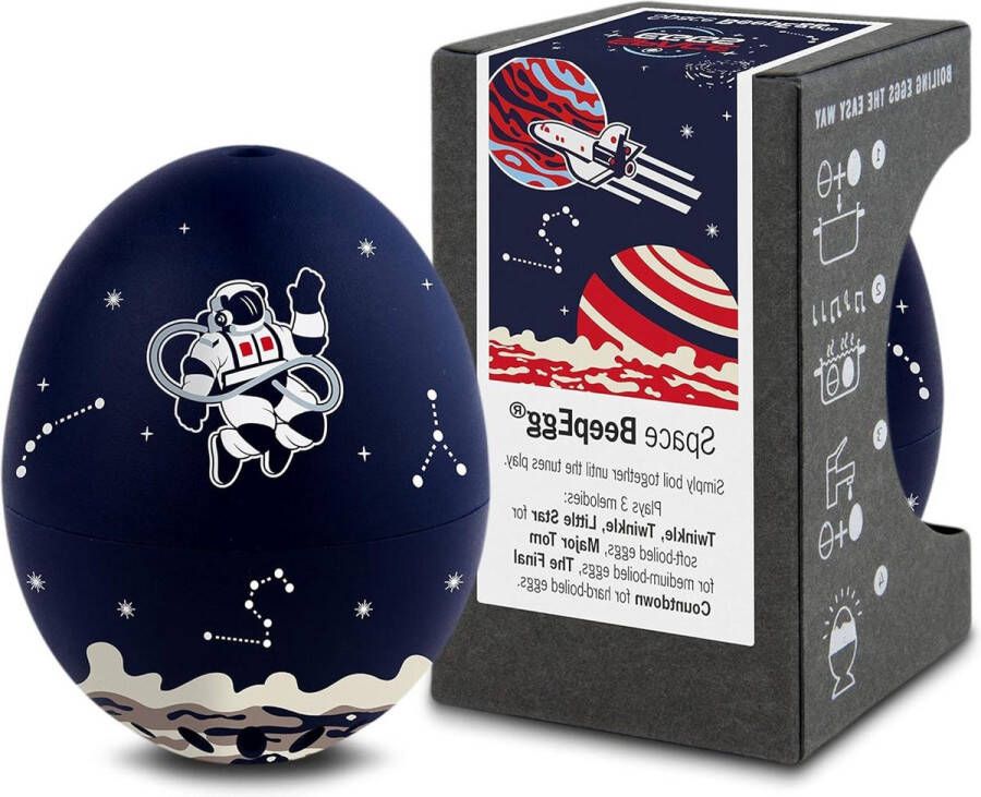 Space BeepEgg Eiertimer voor het koken van eieren moderne eierkoker voor zachte & hardgekookte eieren geschikt voor levensmiddelen zingen drijvende eiertimer