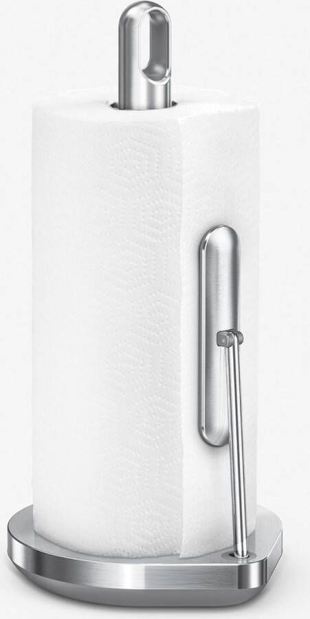 Spanarm keukenrolhouder staande keukenrolhouder papierrolhouder geborsteld staal
