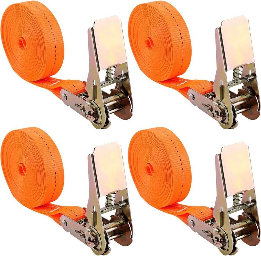 Spanband bevestigingsriemen 1000 kg 6 m lengte 25 mm breedte ratelriemen voor lading vervoer