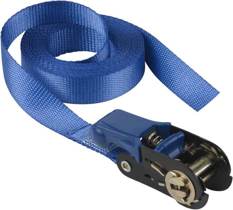 Spanband met ratel Blauw 5m x 25mm 4365EURDAT Hoge Kwaliteit Spanbanden met ratel