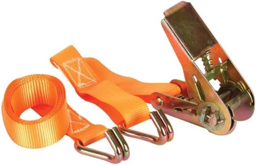 Spanband met ratel en haak maximale belasting 500 kg 15 meter x 25 mm afmetingen 140050 Spanbanden met ratel