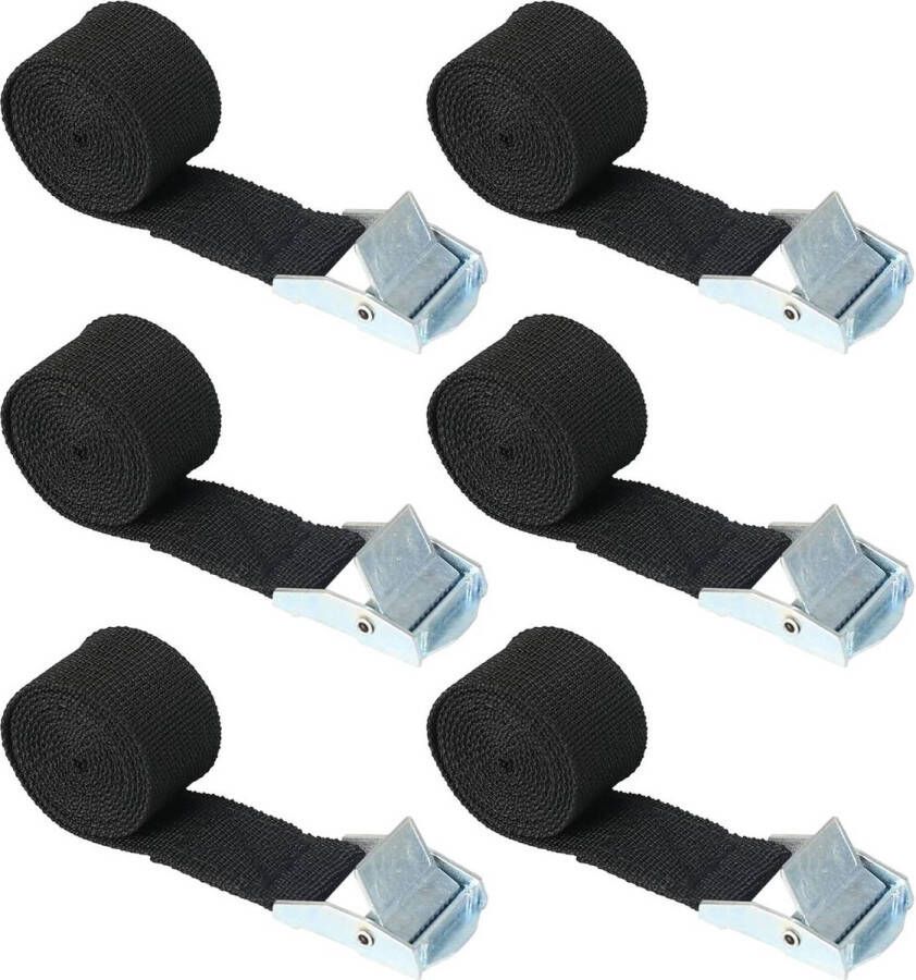 Spanbanden 1 m x 25 cm korte spanbanden met klemslot robuust sjorbanden met ratel 6 stuks fietsendrager auto motorfiets Spanbanden met ratel