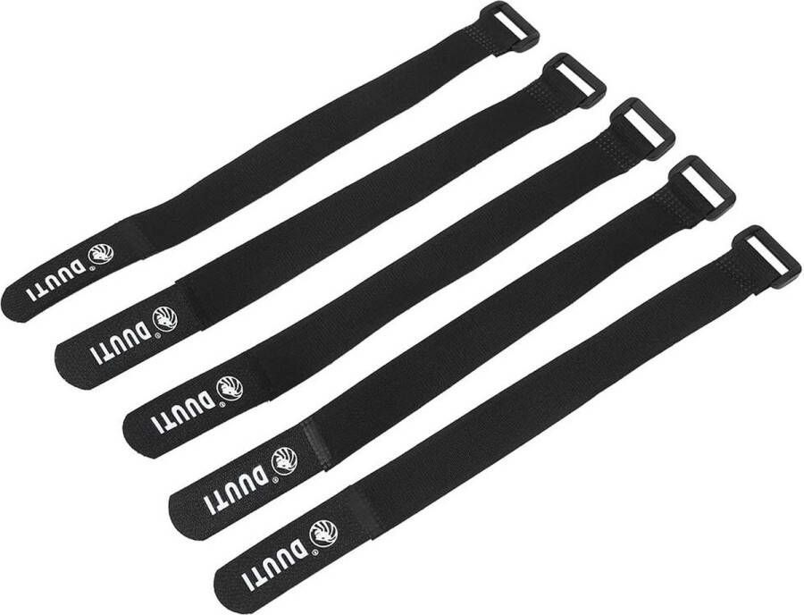 Spanbanden 5 stuks set Durable Sports Fietsen Paardrijden Verstelbaar Nylon Fietsstuur Tie Straps (zwart)