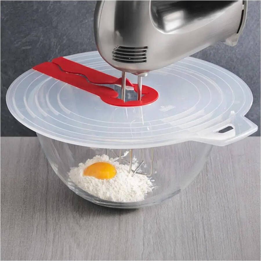 Spatbescherming 31 cm universele mengkom spatbescherming mixer spatbescherming mengkom met spatbescherming ter voorkoming van vervelend spatten bakken en pureren van deeg bij het mixen opkloppen