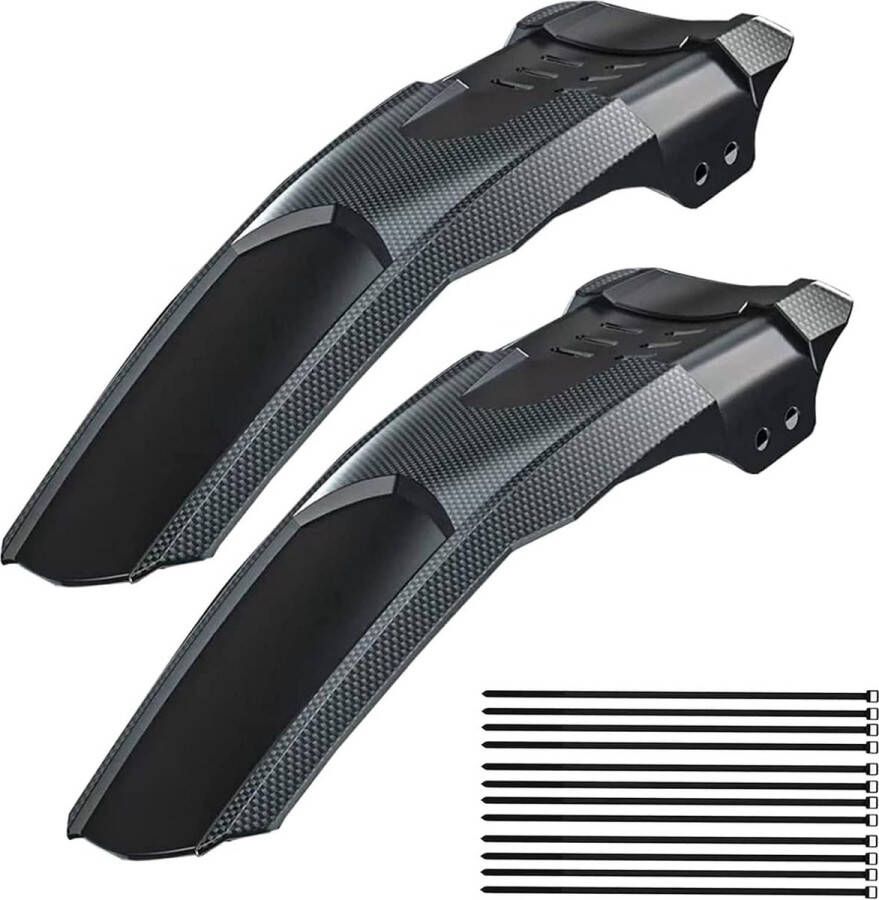 Spatbescherming voor mountainbike 2 spatborden fietsmudguard met 12 kabelbinders mountainbike-spatbescherming spatborden voor fietsmaten van 26 inch 27 5 en 29 inch