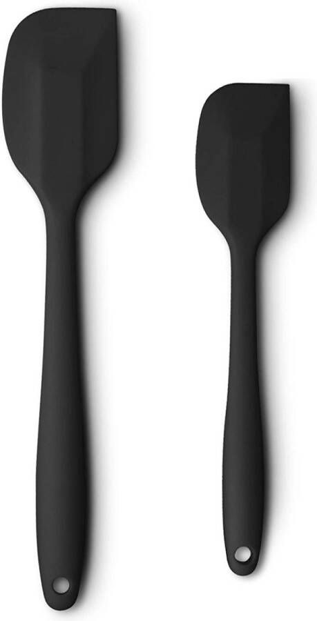 Spatel Set Pannenlikker Anti-aanbak Kunststof Siliconen 27 & 22 cm 2 stuks