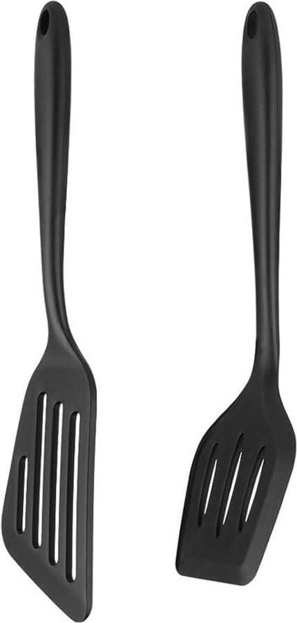 Spatels 2 stuks Slotted Spatula siliconen spatel anti-aanbaklaag Siliconen Kookgerei Set Sleufspatel hittebestendige spatel visspatel spatel keukengerei voor gecoate potten