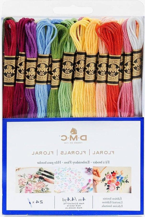 Speciaal garen 117MC kleur bloemen 100% katoen 24 strengen 4 meter borduurgaren kruissteek Braziliaanse armband knutselen