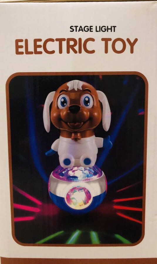 Speelfiguur puppy Piggy bank stage light muziek licht actie stage light electric toy cadeautip