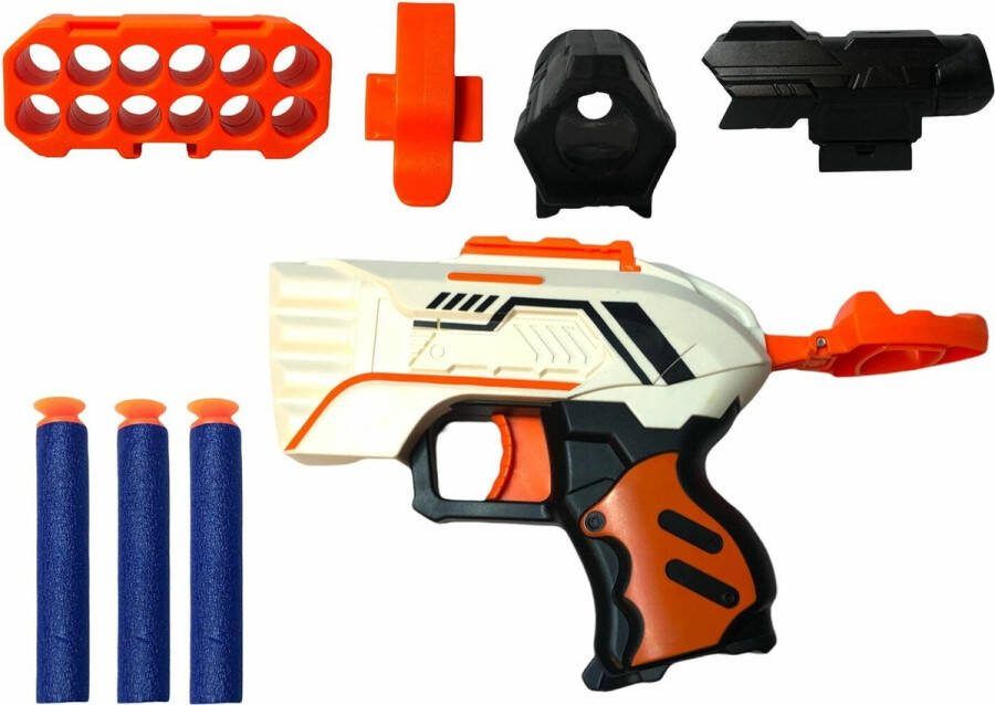 Merkloos Sans marque Speelgoed blaster pistool elite darts met richtkijker en magazijn jolt met 3 dart zuignap pijlen