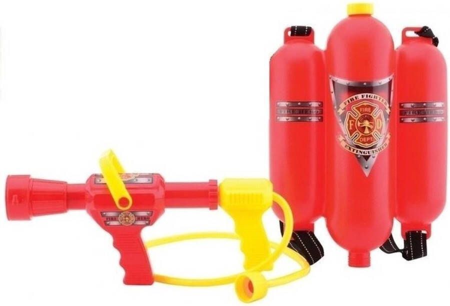 Merkloos Brandweer waterpistool brandblusser rugzak met spuit Waterpistolen