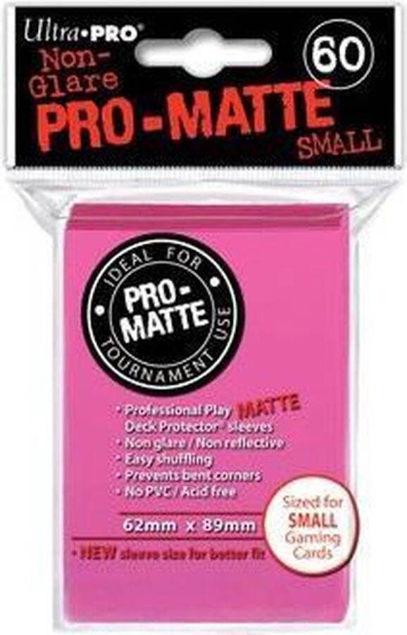 Ultrapro Speelgoed Kaartspel Sleeves Pro-Matte Bright Pink Small