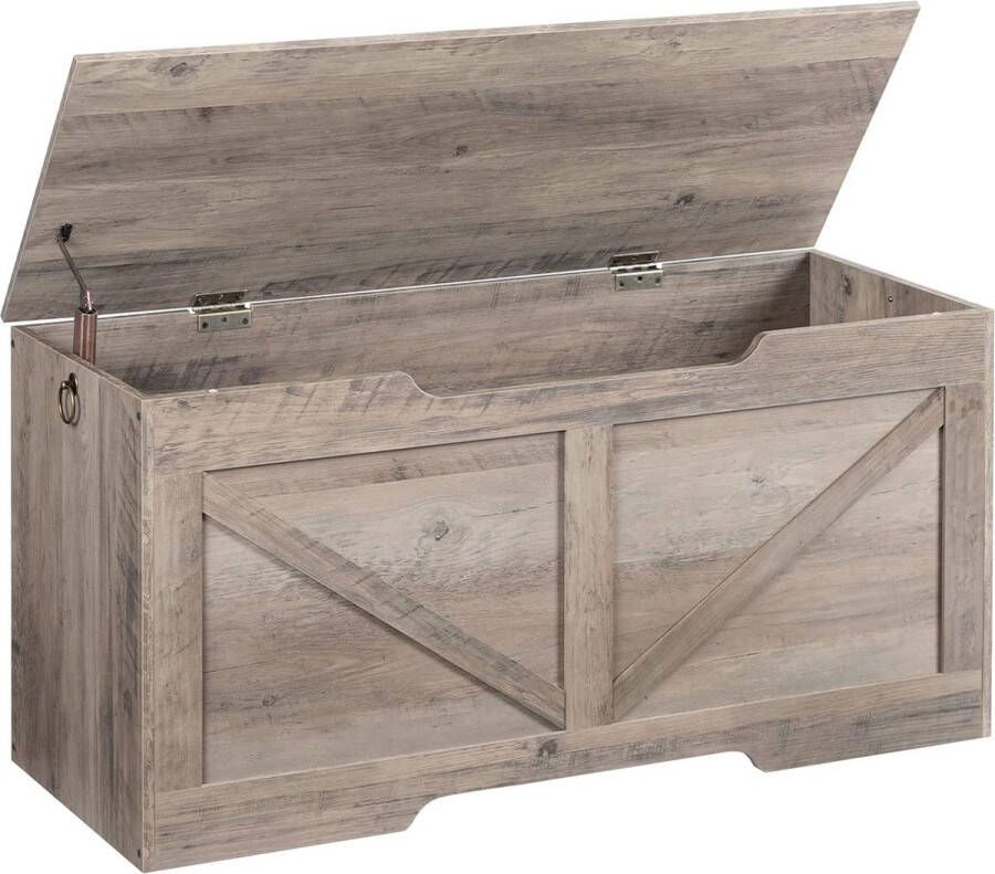 Speelgoed opbergbank Speelgoedkist Opbergkist Opbergbank Grijs 100x40x50cm Schoenbank Zitkist Speelgoedkist met deksel Opbergkast