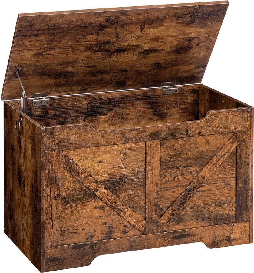 Speelgoed opbergbank Speelgoedkist Opbergkist Opbergbank Rustiek Bruin 75x40x50cm Schoenbank Zitkist Speelgoedkist met deksel Opbergkast