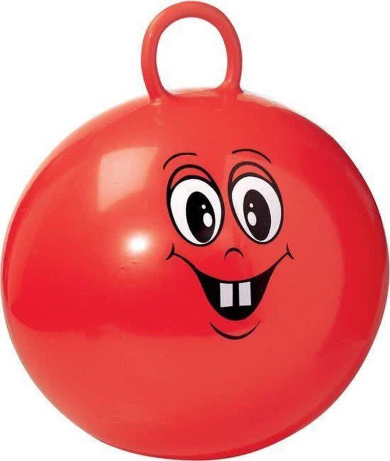 Merkloos Gekleurde skippybal met gezichtje rood Skippyballen