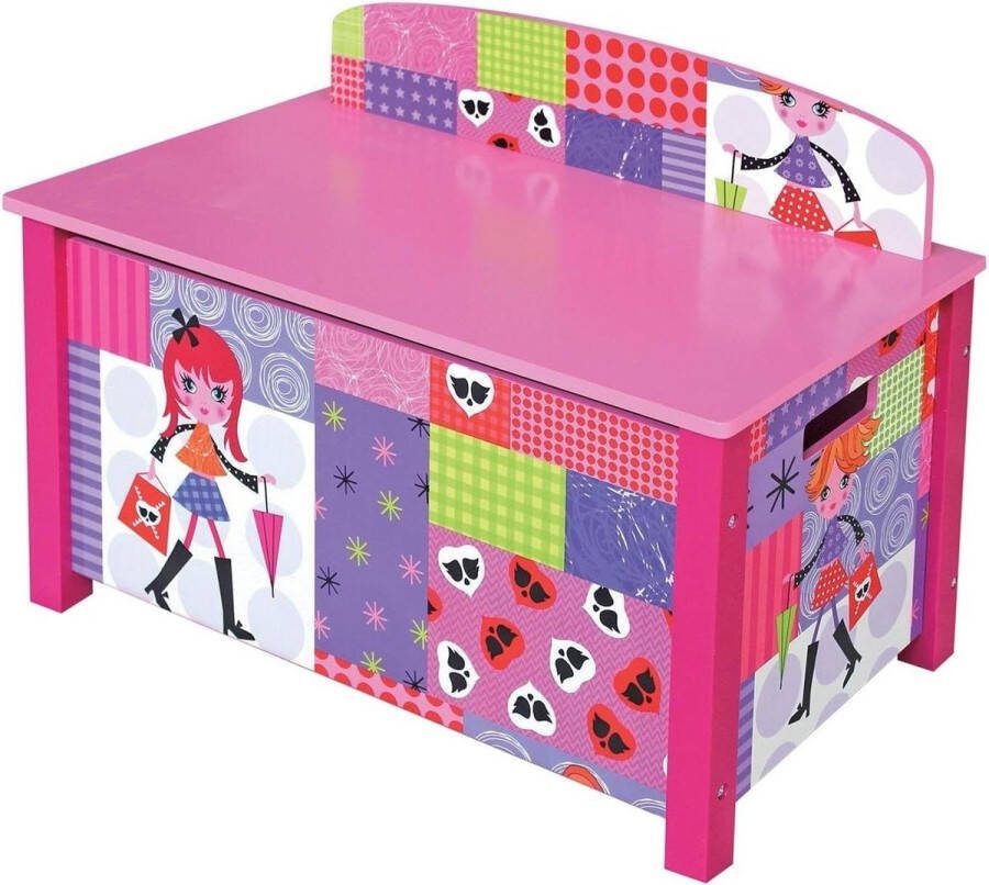 Speelgoeddoos Hout Roze Liberty House Groot Meisjes Speelgoed opbergkist 67x37x495 cm