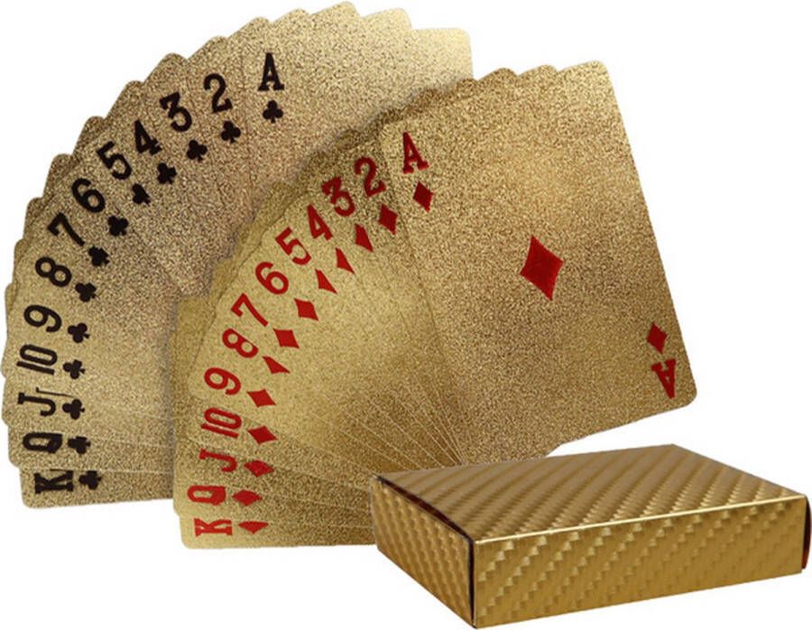 Speelkaart Poker Game Dek Bladgoud Pak Plastic Magic Waterdicht Gift Collection