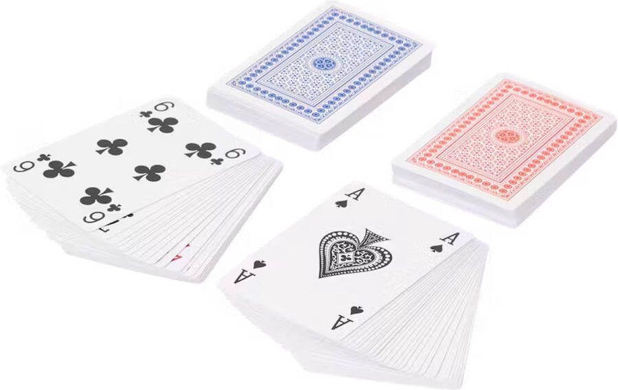 LBB Speelkaarten 2 pack 2x 56 kaarten Standaard maat Volwassen Pokerkaarten Playing-cards Goedkope Kleine kadootjes