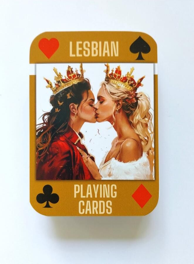 Speelkaarten lesbisch Romantische lesbische speelkaarten (54 stuks) Gay Pride LHBTQIA+ Queer Made by MaxzCat Studio in Amsterdam