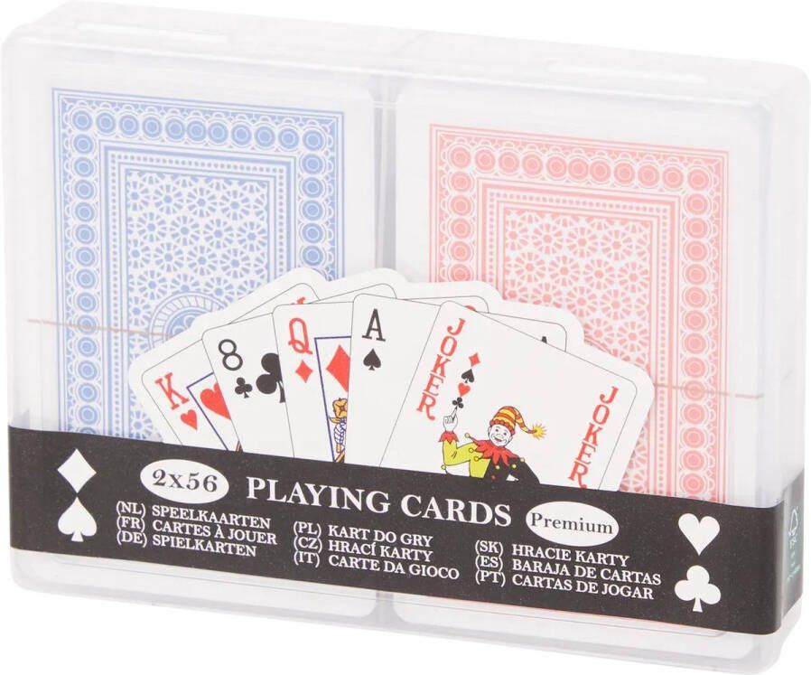 Speelkaarten pokerkaarten 2 pack 2x 56 kaarten Standaard maat Volwassen Pokerkaarten Playing-cards standaard speelkaarten