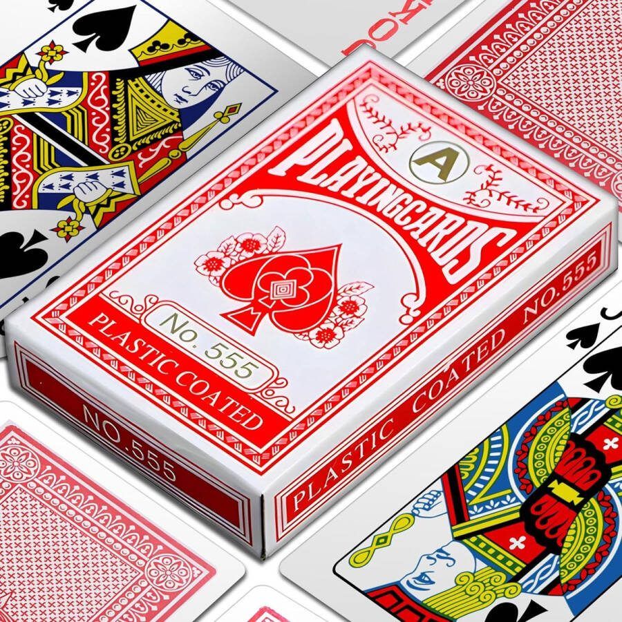 Speelkaarten Rode standaard kaartdeck 54 vellen pokerkaarten speelkaarten voor Texas Holdem Poker Blackjack hoogwaardig kaartspel professionele pokerset