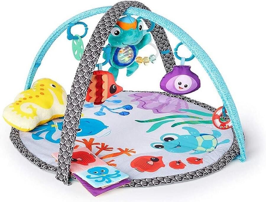 Speelkleed met speelboog afneembaar speelgoed Sea Friends steunkussen muziek machinewasbaar