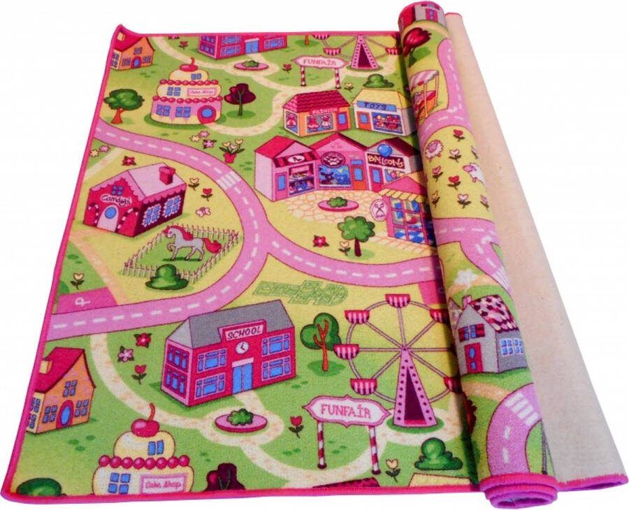Speelkleed speeltapijt -Sweet Town 140 x 200 cm antislip wasbaar