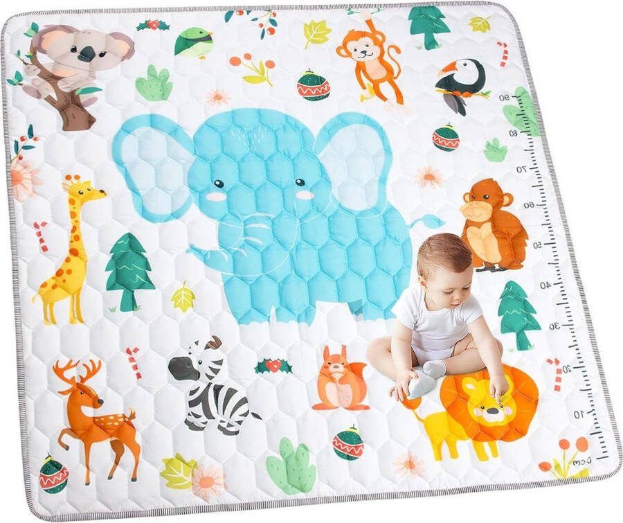 Speelmat 127x127 cm Zachte Opvouwbare Hek Pad Katoen Waterdichte Baby Tummy Time Crawling Mat Anti slip Geschikt voor jonge kinderen Machine Wasbaar
