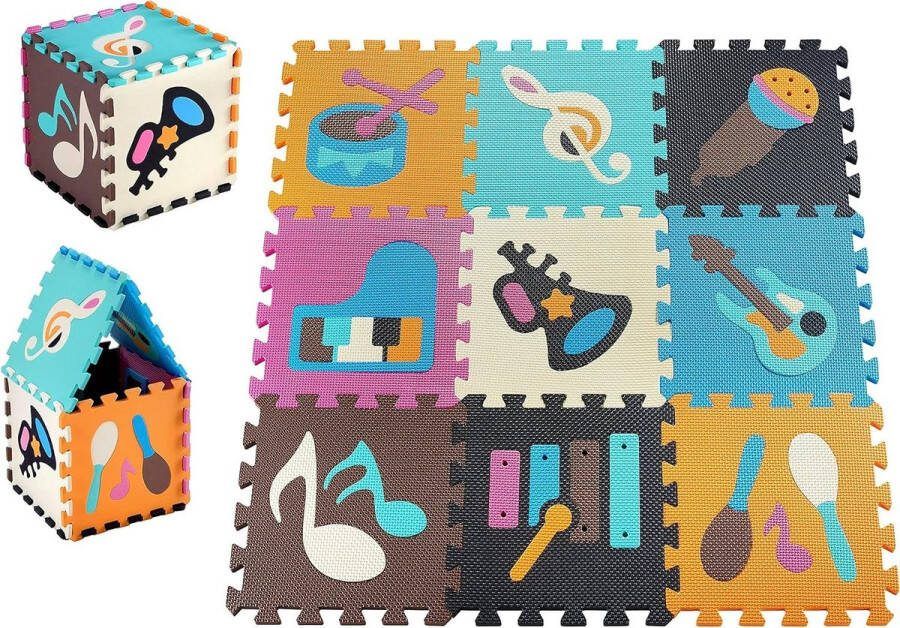 Speelmat 90 cm x 90 cm x 1 cm Grote Puzzelmat voor Baby's Jongens en Meisjes Zonder Schadelijke Stoffen Geurloze Kruipmat