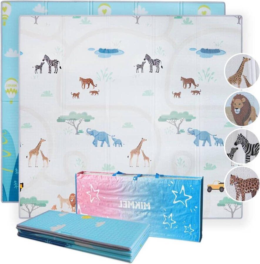 Speelmat Groot Formaat 177 x 197 x 1 cm Zachte Schuimmat voor Baby's en Peuters om te Spelen en te Kruipen