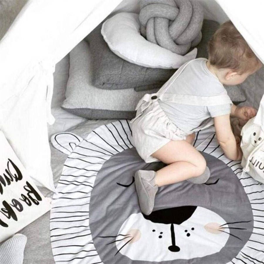 Speelmat Knuffeldeken van katoen Zacht speeltapijt Cartoon baby speelkleed 90cm