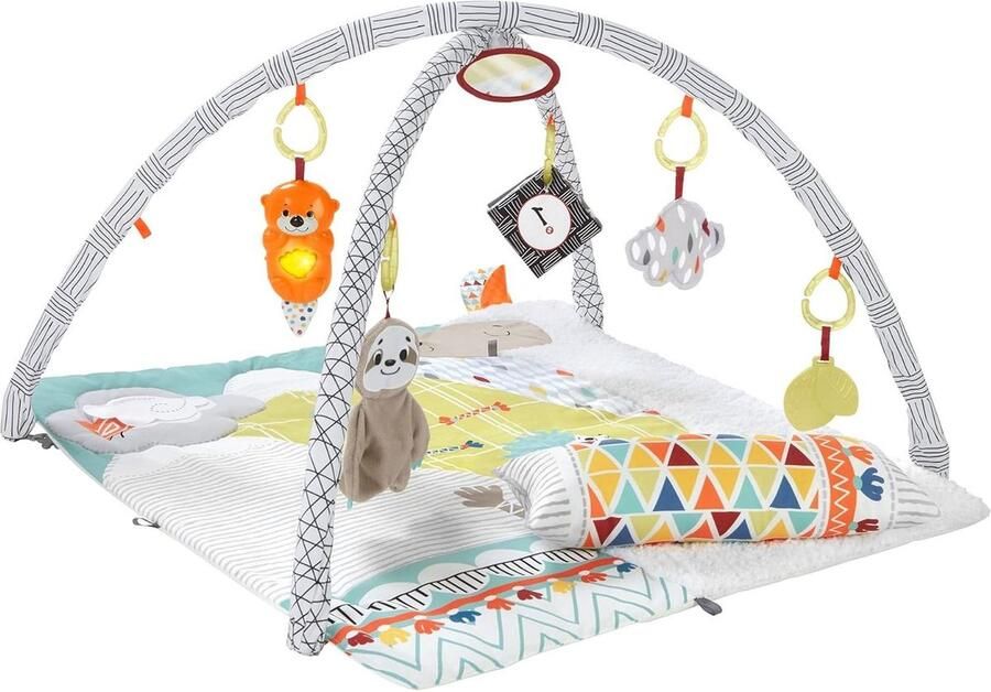 Speelmat Luxe Pluchen Speelmat met 6 Activiteitenspeeltjes voor Baby's HBB74