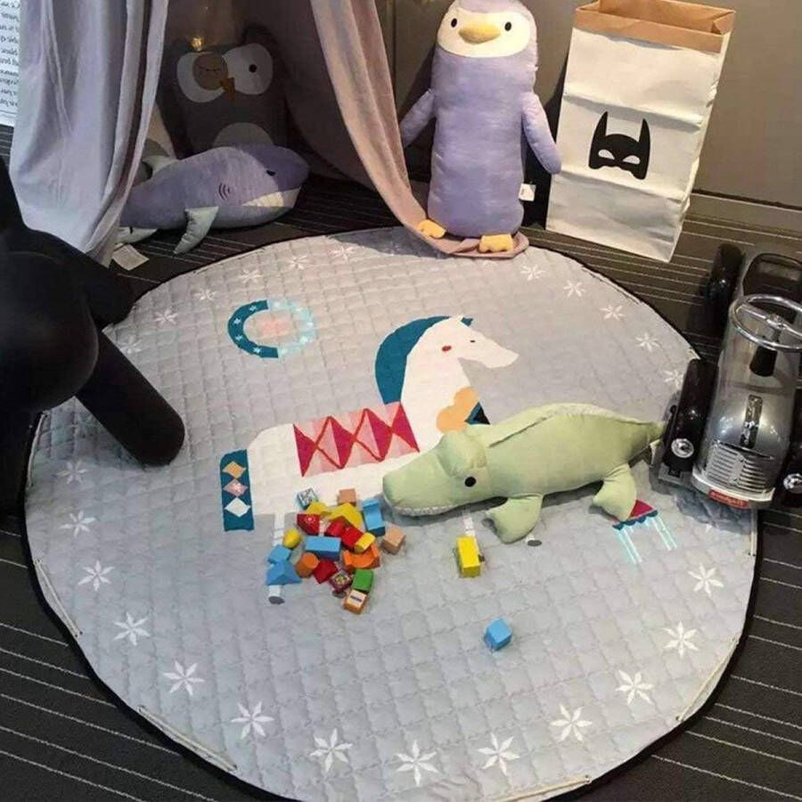 Speelmat opbergzak kruipdeken speeldeken kinderkamer tapijt mat