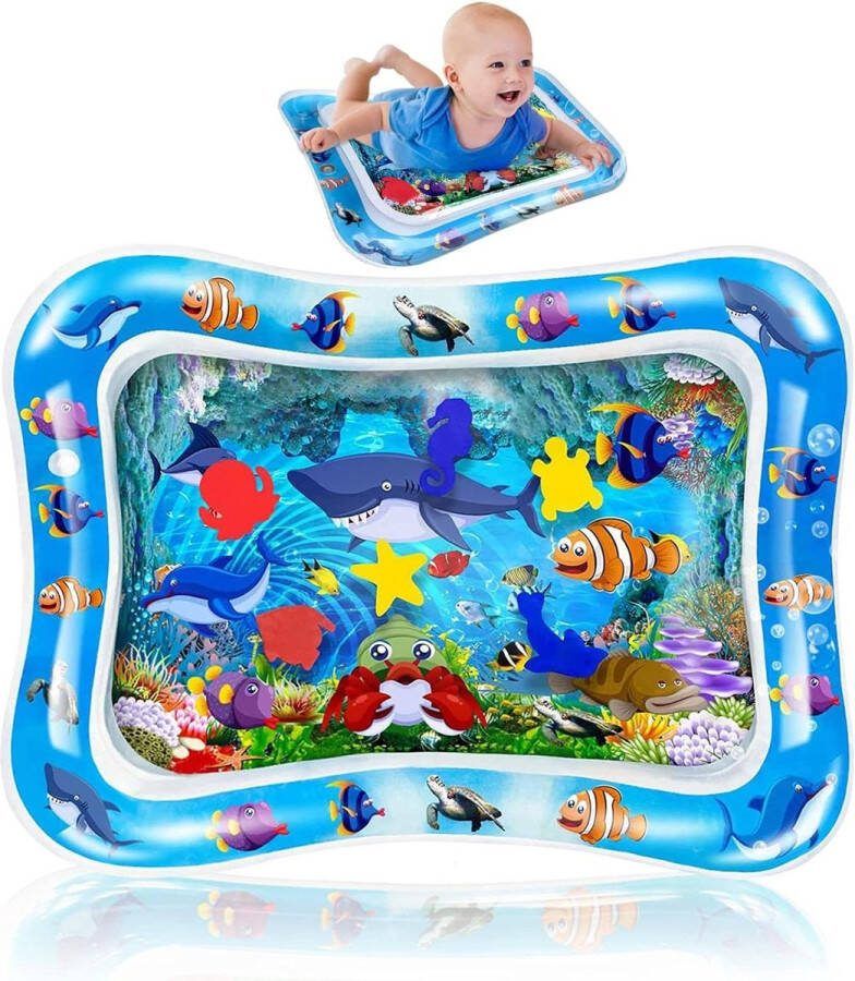 Speelmat opblaasbare watermat voor baby's speelmatten speelgoed buiktijd mat 66 x 50 cm vanaf 3 6 9 maanden