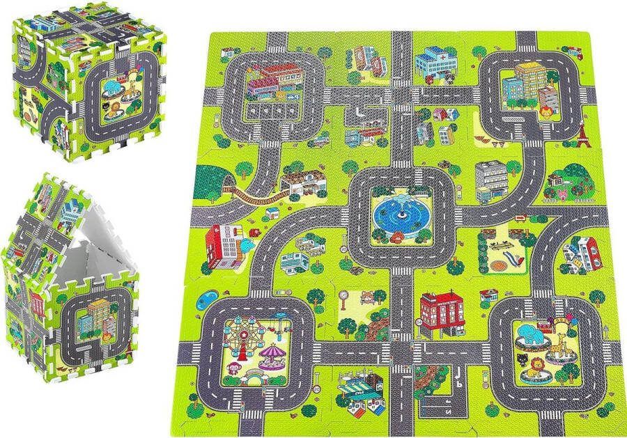 Speelmat Puzzelmat 90 cm x 90 cm x 1 cm Grote Geurloze Kruipmat voor Baby's-Jongens-Meisjes