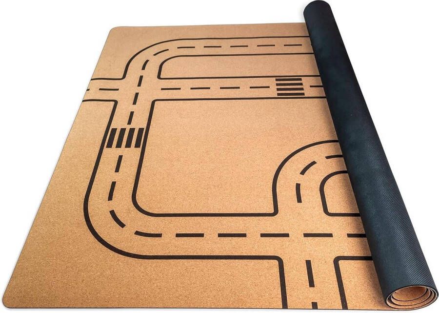 Speelmat van kurk Vrij van schadelijke stoffen Kruipmat voor baby's en kinderen Straatpatroon 140x110 cm
