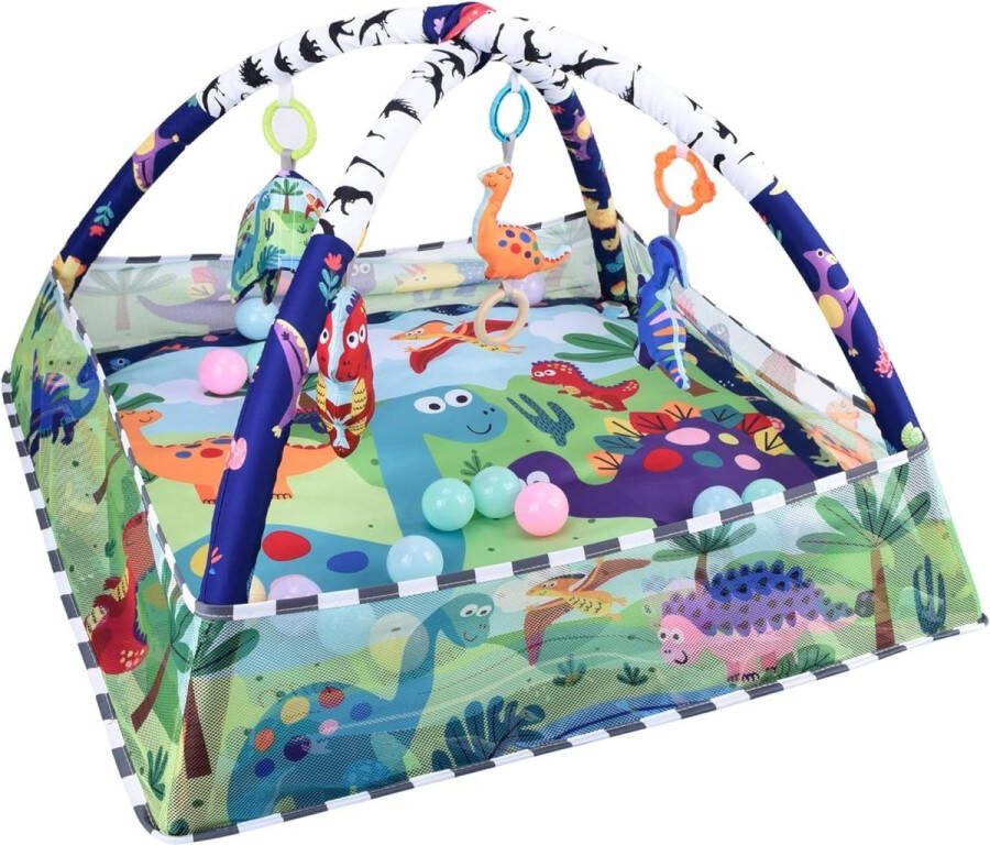 Speelmat voor baby's 18 ballen 5PCS Zacht babygym Activiteitenmat voor baby's 0-24 maanden Groen play mat baby