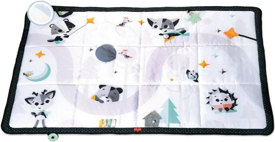 Speelmat XL Black White Baby Speelkleed 150x100 cm 0+ Maanden Activiteiten Contrastrijk Zachte Buikliggingspiegel Bijtspeeltje Magical Tales
